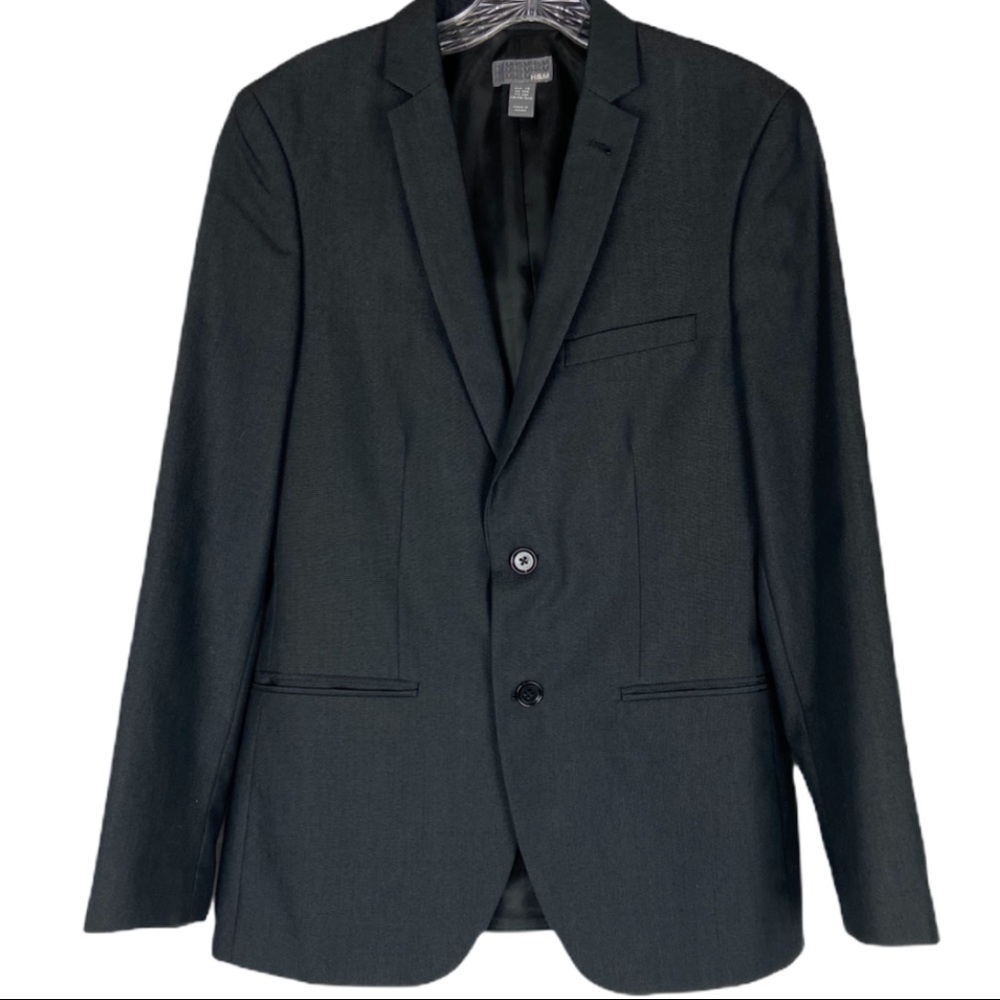 H&M ll Men’s Black Lined Two-Button Blazer Jacket